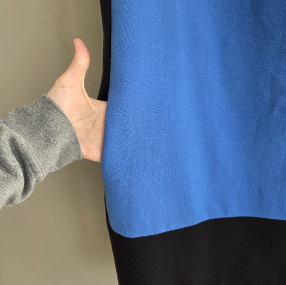 Kate Spade Maysie Color Block Tank Shift Dress In Blue Black White Size 6 - Picture 5 of 8